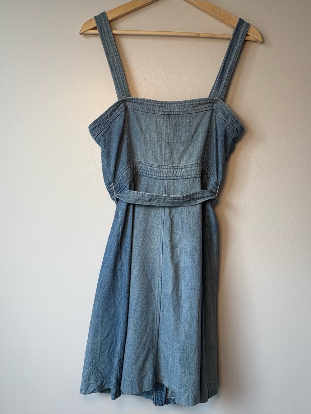 Gap 1969 Denim Pleated Apron Dress size 8 - Picture 2 of 9